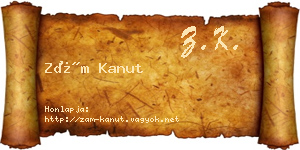 Zám Kanut névjegykártya